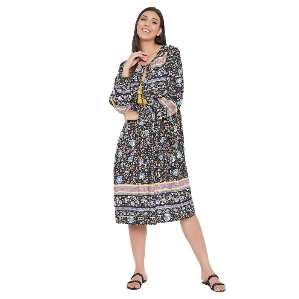 Gypsie Blu Vintage Casual Beach Party Midi Dress
